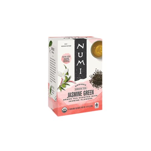 Numi Tea | Jasmingrün | BIO Grüner Tee duftende Jasminblüten | Bio-Grüntee & Jasmin - 18 Teebeutel (36 Gr) | Jasmintee von Generico