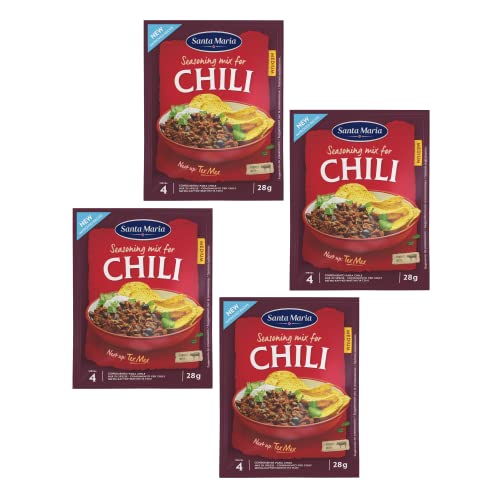 Santa Maria | Gewürzmischung Gewürz für Chili - 4 Beutel x 28 Gr | Gewürze in der Küche von Generico