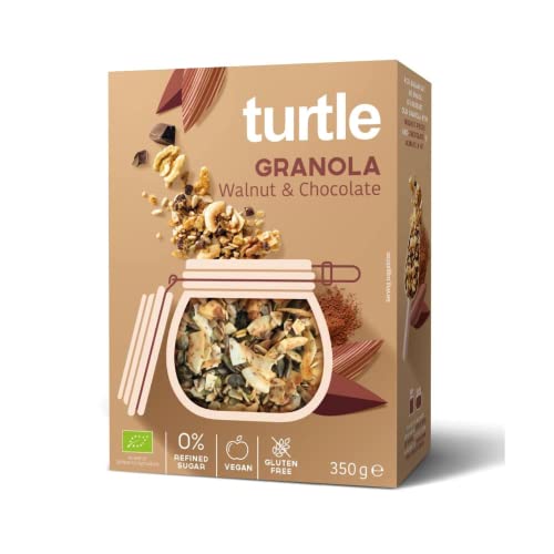 Schildkröte | Bio glutenfreies Müsli Müsli | Müsli mit Nüssen, gepuffter Quinoa und Schokolade | Frühstücksflocken - 350 Gr von Generico