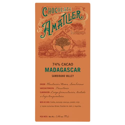 Simòn Coll Schokolade 74% Kakao | Dunkler Schokoriegel | Madagaskar Schokolade Herkunft Sambireno Valley - 70 Gramm | Zitrusnoten und würziger Abgang Simòn Coll Schokolade 74% Kakao | Dunkler Schokoriegel | Madagaskar Schokolade Herkunft Sambireno Valley - 70 Gramm | Zitrusnoten und würziger Abgang von Generico