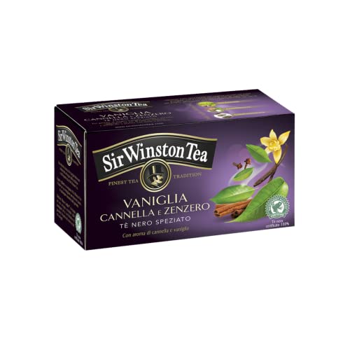 Sir Wiston Tee Schwarzer Tee Gewürzt mit Vanille, Zimt und Ingwer - 1 x 20 Teebeutel (40 Gramm) von Generico