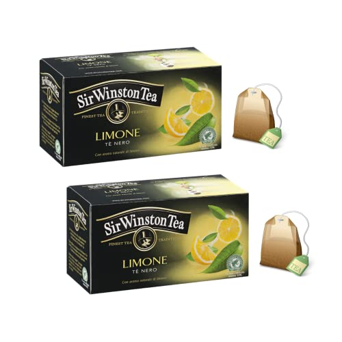 Sir Wiston Tee | Schwarzer Tee mit natürlichem Zitronengeschmack - 2 x 20 Teebeutel (60 Gr) von Generico