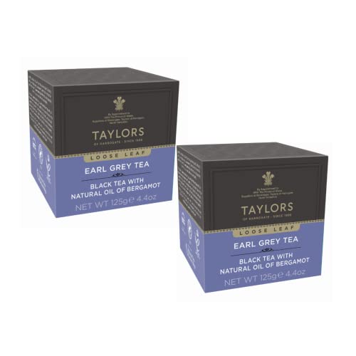 Taylors von Harrogate | Earl Grey Tè Nero al Bergamotto in Foglia Sfusa - 2 x 125 Gr | Tè Nero Bergamotto Foglie von TAYLORS OF HARROGATE
