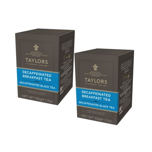 Taylors von Harrogate | Heller & erfrischender entkoffeinierter Schwarztee - 2 x 20 Teebeutel (100 gr) | Entkoffeinierter Tee von TAYLORS OF HARROGATE
