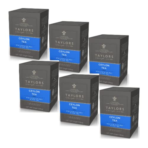 Taylors von Harrogate | Nero Ceylon Delicato & Dorato Tee - 6 x 20 Bustine di Tè (300 Gr) | Schwarze Teebeutel von Generico
