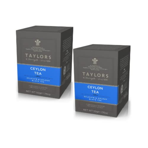 Taylors von Harrogate | Reiner schwarzer Tee aus Ceylon Delicato e Dorato - 2 x 20 Bustine (100 Gr) | Tè Nero Singola Origine Teebeutel von Generico