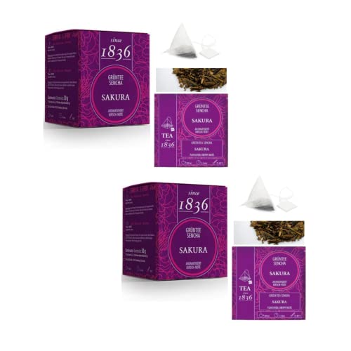 Tea Since 1836® | Tè Verde Sencha Sakura Piramidi | 2 x 15 Piramidi (90 Gr) von Generico