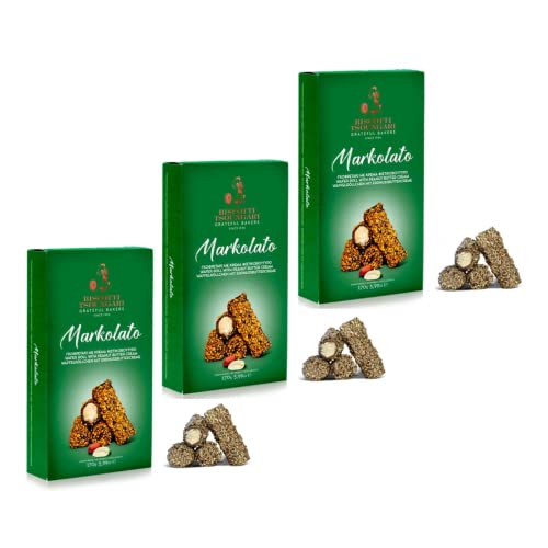Tsoungari | Mit Erdnusscreme gefüllte Waffeln mit Schokoladenüberzug | Süße Cannoli Erdnüsse & Schokolade - 3 x 170 Gr | 3 Keksdosen als Geschenk Tsoungari | Mit Erdnusscreme gefüllte Waffeln mit Schokoladenüberzug | Süße Cannoli Erdnüsse & Schokolade - 3 x 170 Gr | 3 Keksdosen als Geschenk von Generico
