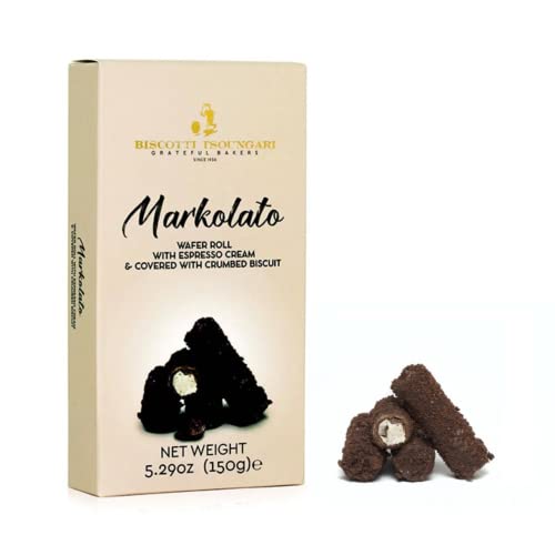 Tsoungari | Waffel gefüllte Kaffeecreme mit Schokolade überzogen | Süßer Cannoli-Kaffee & Schokolade - 150 Gr | Keksdosen zum Verschenken Tsoungari | Waffel gefüllte Kaffeecreme mit Schokolade überzogen | Süßer Cannoli-Kaffee & Schokolade - 150 Gr | Keksdosen zum Verschenken von Generico