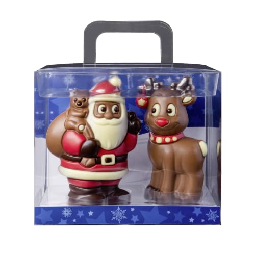 Weibler 2 Weihnachtsfiguren: Weihnachtsmann und Rentier in Milchschokolade 36% Kakao - 1 x 150 Gramm Weibler 2 Weihnachtsfiguren: Weihnachtsmann und Rentier in Milchschokolade 36% Kakao - 1 x 150 Gramm von Generico
