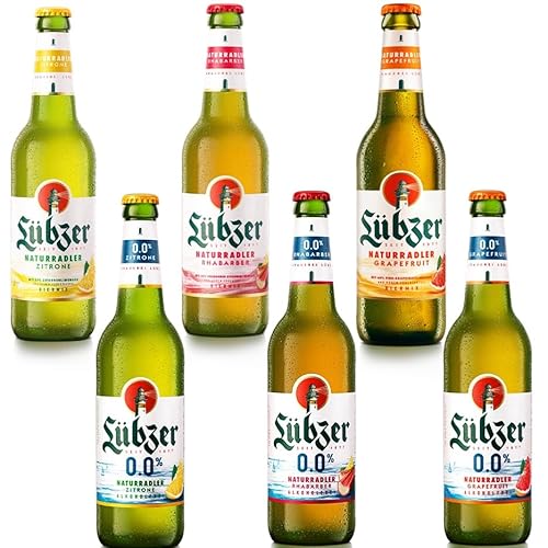 (Bierpaket 3 verschiedene Sorten Lübzer Biermix und 3 verschiedene Sorten Lübzer Biermix Alkoholfrei 0,0% inkl. Mehrweg Pfand) von Generisch