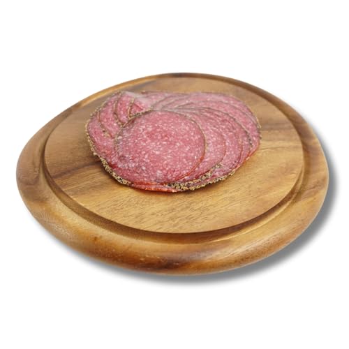 100g Pikante Pfeffersalami von der Landmetzgerei Bühler aus 100% Deutschem Fleisch Ideal als Snack oder fürs Vesper Salami in scheiben vakuumiert lange haltbar von Generisch