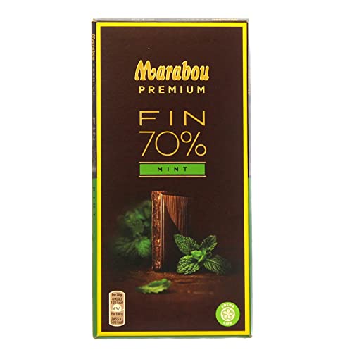 10x Marabou Premium 70% Cocoa Mint Dark Chocolate - Original Schwedisch Minze Dunkle Schokolade - Schokoladenriegel 100g von Generisch