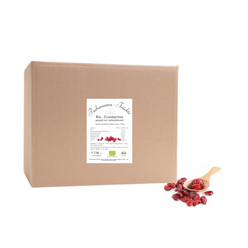 11,3 kg BIO Cranberries | gesüßt mit Apfeldicksaft | naturbelassen | ungeschwefelt von Generisch