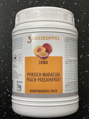 13 Sorten Dreidoppel Pasten 1 kg, Konditoreipaste, Aromapaste, backfest 1000g (Pfirsich-Maracuja) von Generisch