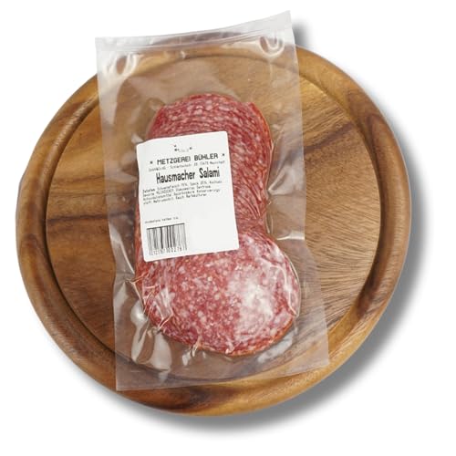 130g Hausmacher Salami von der Landmetzgerei Bühler Rustikal & Authentisch aus 100% Deutschem Fleisch Perfekt fürs Vesper und als Snack & Feinschmecker Delikatesse von Generisch