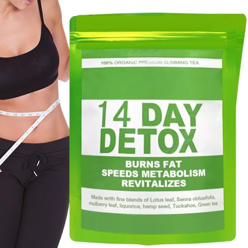 14-Tage Detox Tee zum Abnehmen | Tee Abnehmen Schnell Fettverbrenner | Natural Diet Detox T-ee Entgiften A-bnehmen | Entgiftung A-bnehmtee T-eebeutel für Stoffwechsel Boost von Generisch