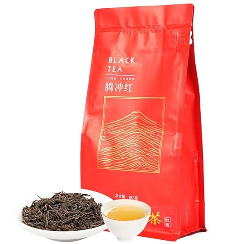 168g handverlesener und frischer schwarzer Tee Tengchong Jibian Dianhong aus Yunnan – reifer Bio-Tee hergestellt mit traditionellen Presstechniken vollmundig weicher Geschmack grünes Lebensmittel von Generisch