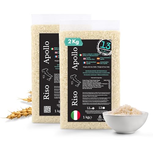 2 kg aromatisierter Apollo-Reis (italienische Alternative zu exotischem oder duftendem Reis wie Basmati und Jasmin) 13 von Ilaria – Hergestellt in Italien von Generisch