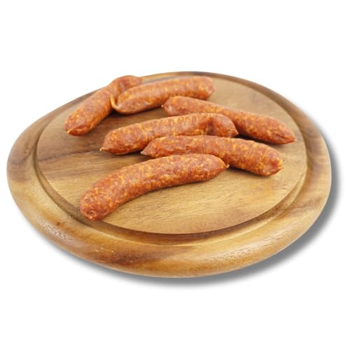 210g Scharfe Pepperoni Bratwürste von der Landmetzgerei Bühler Perfekt fürs Vesper & Grillen gerauchte Scharfe Würste direkt Verzehrfertig pikante gerauchte Bratwürste von Generisch