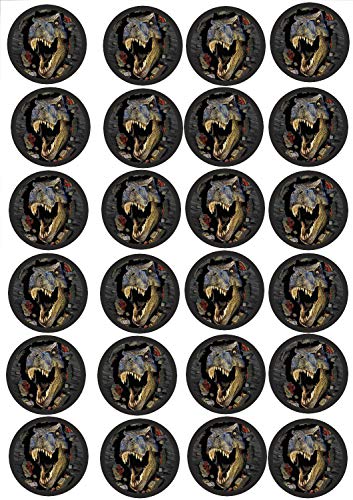 24 Muffinaufleger ca. 4,5 cm zum selbst ausscheiden, Cupcakes Muffinsbild Geburtstag Fondant Motiv: Dinosaurier Nr.1 24 Muffinaufleger ca. 4,5 cm zum selbst ausscheiden, Cupcakes Muffinsbild Geburtstag Fondant Motiv: Dinosaurier Nr.1 von Generisch