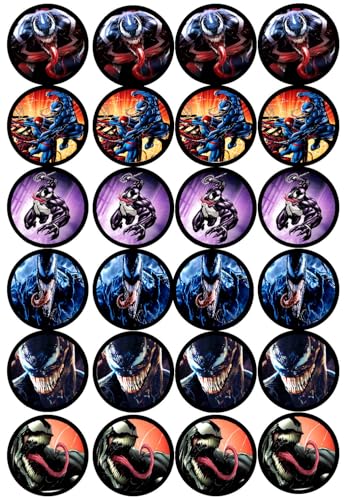 24 Muffinaufleger ca. 4,5 cm zum selbst ausscheiden, Cupcakes Muffinsbild Geburtstag Fondant Motiv: Venom Nr. 2 24 Muffinaufleger ca. 4,5 cm zum selbst ausscheiden, Cupcakes Muffinsbild Geburtstag Fondant Motiv: Venom Nr. 2 von Generisch