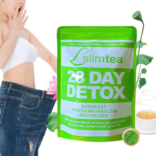 28-Tage Detox Tee zum Abnehmen | Tee für Abnehmen Schnell Fettverbrenner | Natural Diet Detox T-ee Entgiften und A-bnehmen | Entgiftung A-bnehmtee T-eebeutel für Stoffwechsel Boost von Generisch