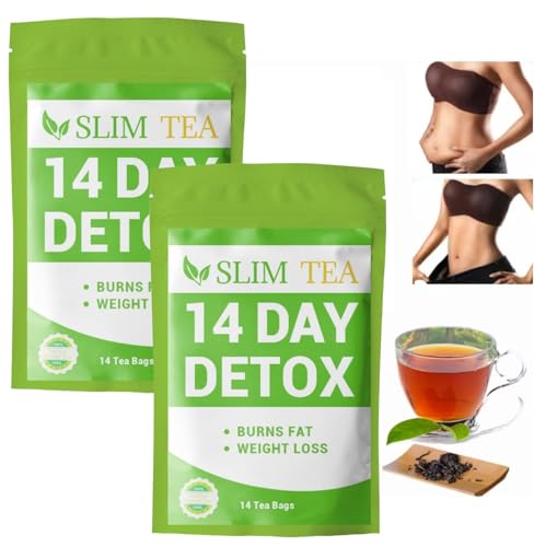 14 Tage Detox Tee Zum Abnehmen Und Entwässerung, Diet Slim Abnehmen, 14 Beutel Fatburner Tee, Sanfte Entgiftung Und Reinigung, Gewichtsreduktion Abbau Bauchfett von Generisch