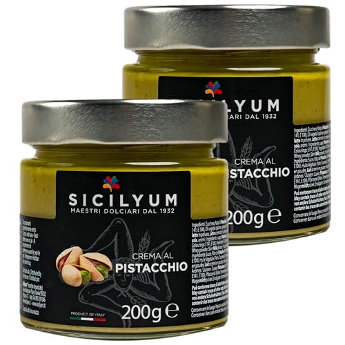 2er Set Premium Pistaziencreme aus Italien/Sizilien mit 30% Pistazien im 200 g Glas Pistazienaufstrich - Pistazien-Aufstrich als Brotaufstrich, zu Desserts oder zum Verfeinern und für Dubai Schokolade 2er Set Premium Pistaziencreme aus Italien/Sizilien mit 30% Pistazien im 200 g Glas Pistazienaufstrich - Pistazien-Aufstrich als Brotaufstrich, zu Desserts oder zum Verfeinern und für Dubai Schokolade von Generisch