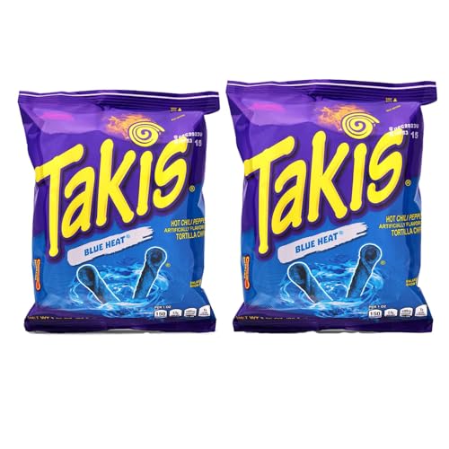 2x Taki Blue Heat je 92,3g – Blaue Tortilla Chips, pikant-scharf & säuerlich – Hot Chili Pepper Geschmack – Knabberspaß für die ganze Familie!" 2x Taki Blue Heat je 92,3g – Blaue Tortilla Chips, pikant-scharf & säuerlich – Hot Chili Pepper Geschmack – Knabberspaß für die ganze Familie!" von Generisch