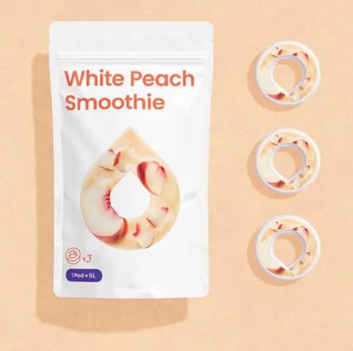 3 x Air Up Pod Original Duft Pods mit Weisser Pfirsich Geschmack, Zubehör für Trinkflasche, aromatisierte Pads, 0 Kalorien, kein Zucker, natürliche Aromen (White Peach Smoothie) von Generisch