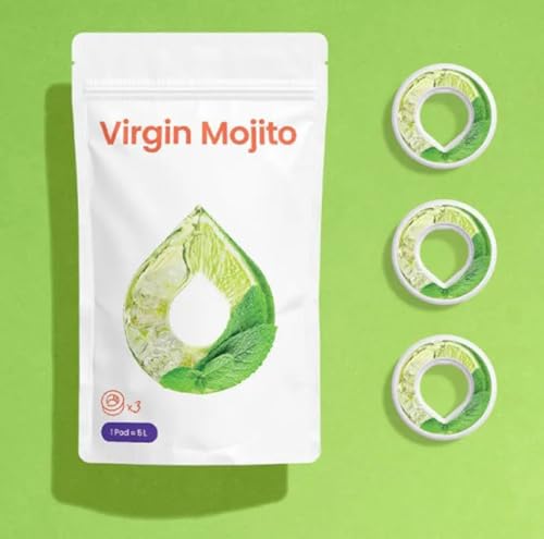 3 x Air Up Pod Original Duft Pods mit Virgin Mojito Geschmack, Zubehör für Trinkflasche, aromatisierte Pads, 0 Kalorien, kein Zucker, natürlich Aromen (Virgin Mojito) von Generisch