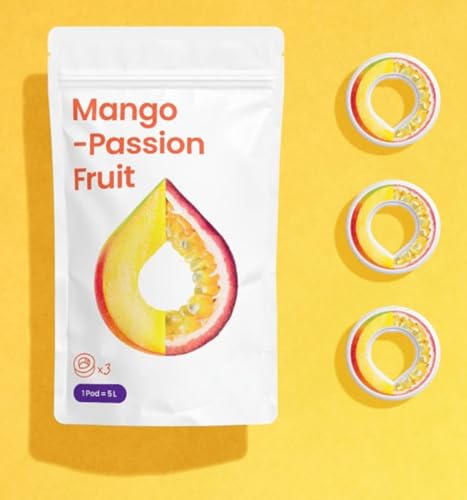 3 x Air Up Pod Original Duft Pods mit Mango Maracuja Geschmack, Zubehör für Trinkflasche, aromatisierte Pads, 0 Kalorien, kein Zucker, natürliche Aromen, (Mango Passionsfrucht) von Generisch