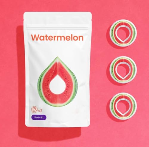 3 x Air Up Pod Original Duft Pods mit Wassermelonen Geschmack, Zubehör für Trinkflasche, aromatisierte Pods, 0 Kalorien, kein Zucker, natürliche Aromen (Wassermelone) von Generisch