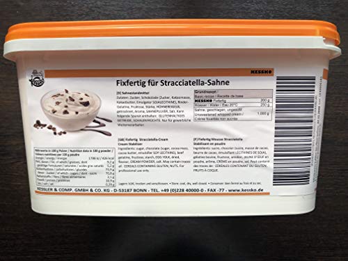 Stracciatella Kessko Sahnefond 900 g, Sahnestand, Sahnesteif, Sahne 0,9 kg (Stracciatella) von Generisch