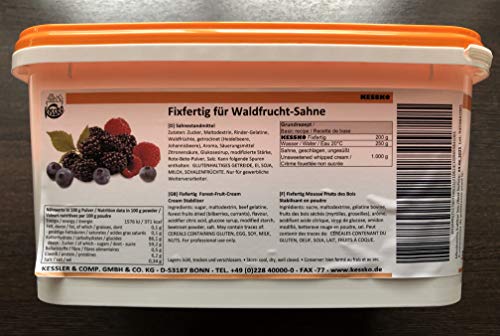 Waldfrucht Kessko Sahnefond 900 g, Sahnestand, Sahnesteif, Sahne 0,9 kg (Waldfrucht) von Generisch