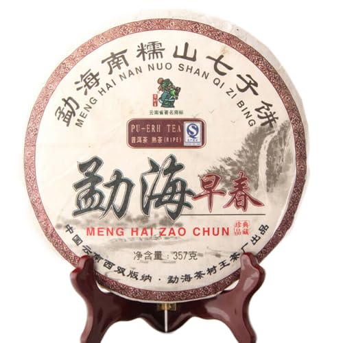 357g Originaler Natürlicher Vorfrühlingsreifer Pu'er Teekuchen Von Menghai Qi Zi Ohne Zusatzstoffe Grüner Organischer Handgefertigter Pu'er Mit Intensivem Reinem Teegeschmack Leicht Zu Lagern 357g Originaler Natürlicher Vorfrühlingsreifer Pu'er Teekuchen Von Menghai Qi Zi Ohne Zusatzstoffe Grüner Organischer Handgefertigter Pu'er Mit Intensivem Reinem Teegeschmack Leicht Zu Lagern von Generisch