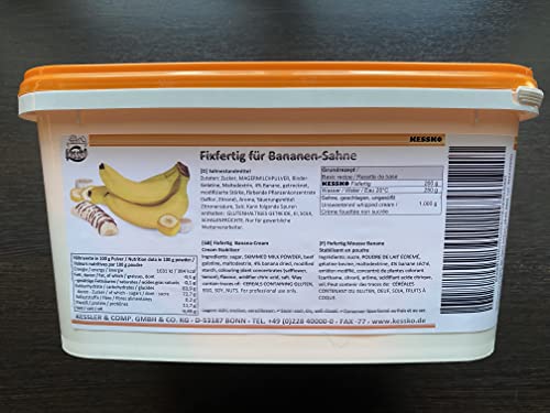 Banane Kessko Sahnefond 900 g, Sahnestand, Sahnesteif, Sahne 0,9 kg (Banane) von Generisch
