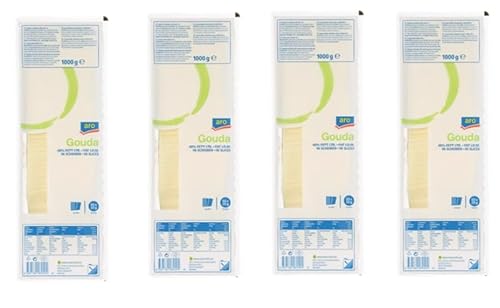 4x Gouda 48% Fett i. Tr., 10 x 10 cm 50 Scheiben, Stück à 20 g - 1 kg 4x Gouda 48% Fett i. Tr., 10 x 10 cm 50 Scheiben, Stück à 20 g - 1 kg von Generisch
