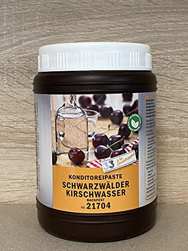 12 Sorten Dreidoppel Pasten 1 kg, Konditoreipaste, Aromapaste, backfest 1000g (Schwarzwälder Kirschwasser) von Generisch