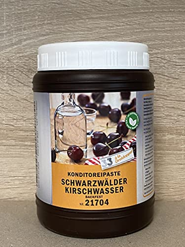 13 Sorten Dreidoppel Pasten 1 kg, Konditoreipaste, Aromapaste, backfest 1000g (Schwarzwälder Kirschwasser) von Generisch
