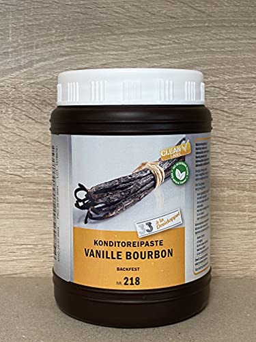 12 Sorten Dreidoppel Pasten 1 kg, Konditoreipaste, Aromapaste, backfest 1000g (Vanille Bourbon) von Generisch