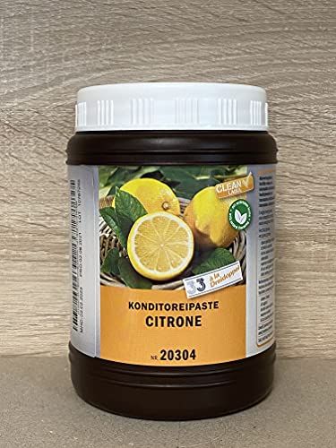 12 Sorten Dreidoppel Pasten 1 kg, Konditoreipaste, Aromapaste, backfest 1000g (Zitrone) von Generisch