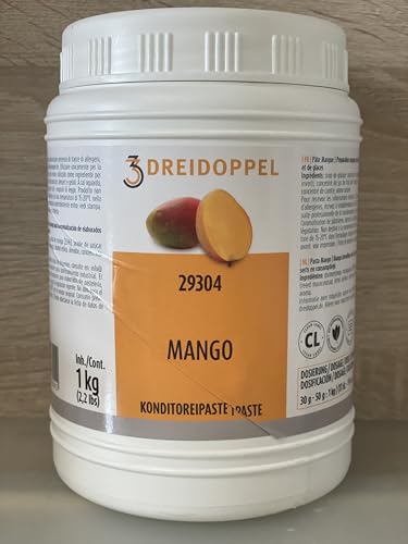13 Sorten Dreidoppel Pasten 1 kg, Konditoreipaste, Aromapaste, backfest 1000g (Mango) von Generisch