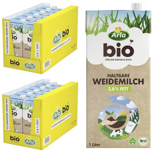 ALRALA Haltbare Weidemilch H-Milch fettarme milch% 3,8 Fett Haltbare Milch 1000 Mililiter, 24 er ALRALA Haltbare Weidemilch H-Milch fettarme milch% 3,8 Fett Haltbare Milch 1000 Mililiter, 24 er von Generisch