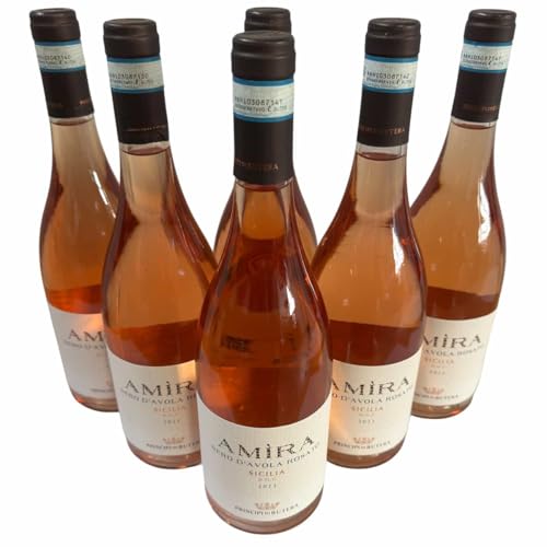 AMIRA Nero d'Avola Rosato Sicilia DOC 2023, Principi di Butera, Roséwein aus Italien, 750ml, 6er-Set AMIRA Nero d'Avola Rosato Sicilia DOC 2023, Principi di Butera, Roséwein aus Italien, 750ml, 6er-Set von Generisch