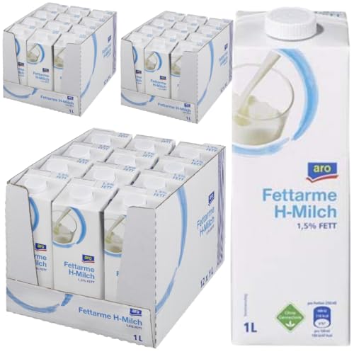 ARROO H-Milch fettarme milch% 1,5 Fett haltbare milch 1000 Mililiter, 36 STÜCK ARROO H-Milch fettarme milch% 1,5 Fett haltbare milch 1000 Mililiter, 36 STÜCK von Generisch