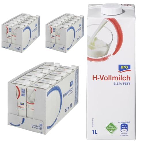 ARROO H-Milch fettarme milch% 3,5 Fett haltbare milch 1000 Mililiter, 36 STÜCK ARROO H-Milch fettarme milch% 3,5 Fett haltbare milch 1000 Mililiter, 36 STÜCK von Generisch