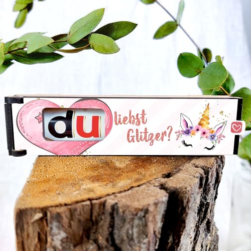Einhorn Geschenke Für Mädchen - Schokoriegel Geschenkbox inkl. Duplo Du liebst Glitzer? - Einhorn Geburtstagsdeko, Einhorn Deko, Einhorn Geschenke Für Frauen, Einhorn Geschenke, Mädchen Geschenke von Generisch