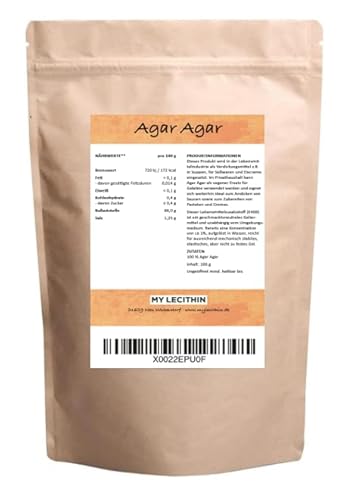 Agar Agar Pulver 250g – Vegane Gelatine-Alternative, 100% Rein, Hochwertiges pflanzliches Geliermittel für Desserts, Marmeladen & Kochen – Glutenfrei & Ohne Zusatzstoffe Agar Agar Pulver 250g – Vegane Gelatine-Alternative, 100% Rein, Hochwertiges pflanzliches Geliermittel für Desserts, Marmeladen & Kochen – Glutenfrei & Ohne Zusatzstoffe von Generisch